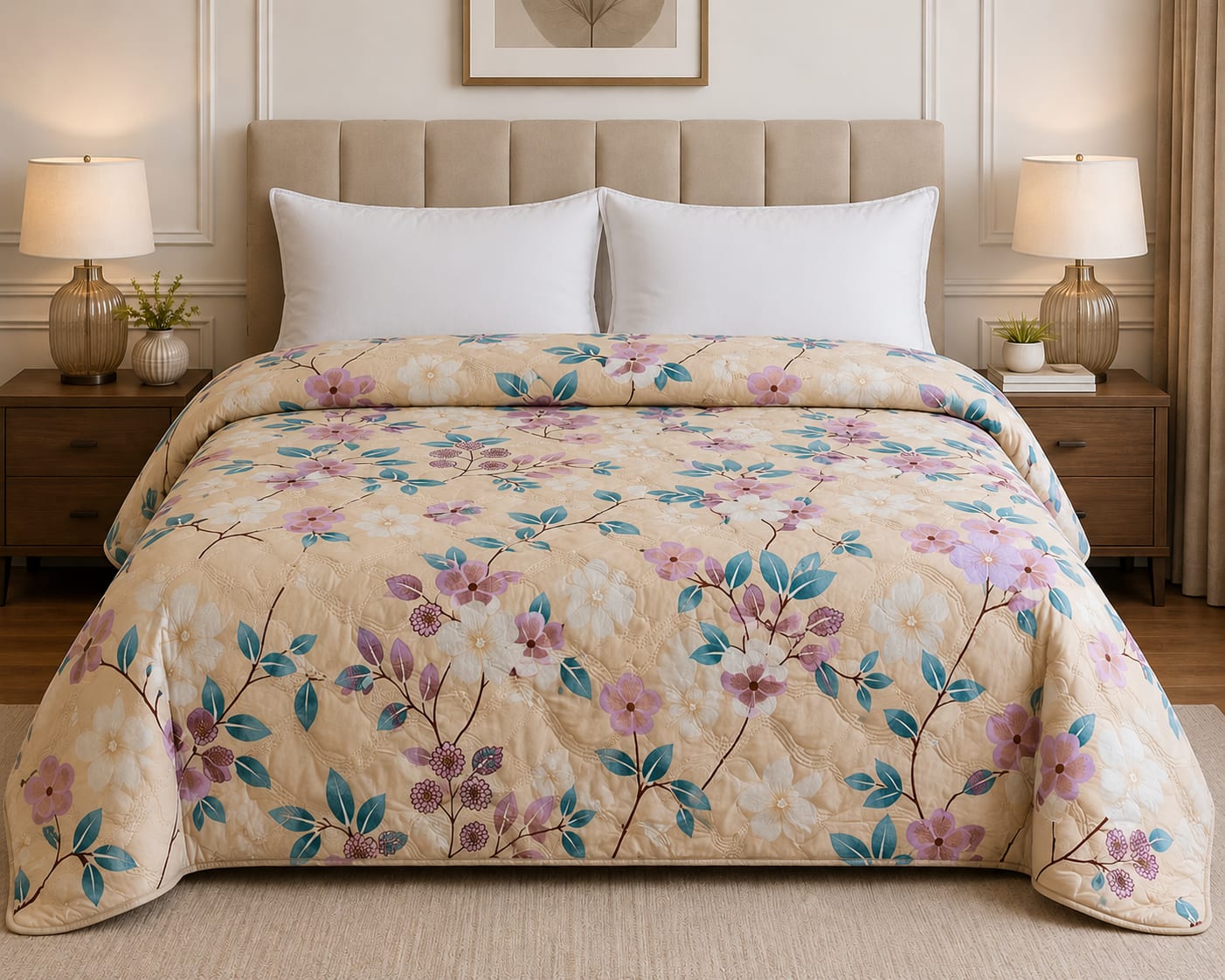 Petal Paradise Double Bed Reversible AC Comforter
