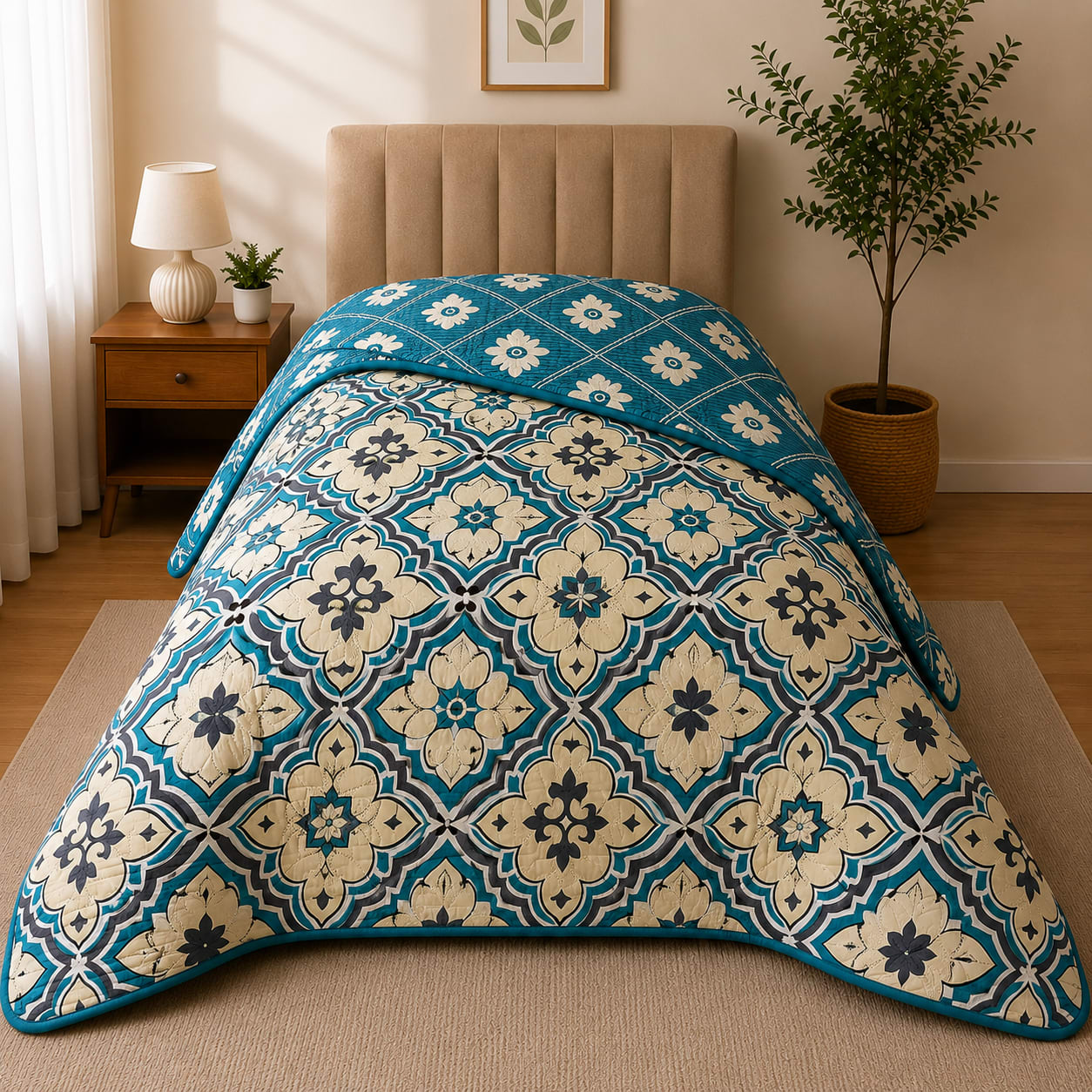 Ocean Breeze Single Bed Reversible Comforter
