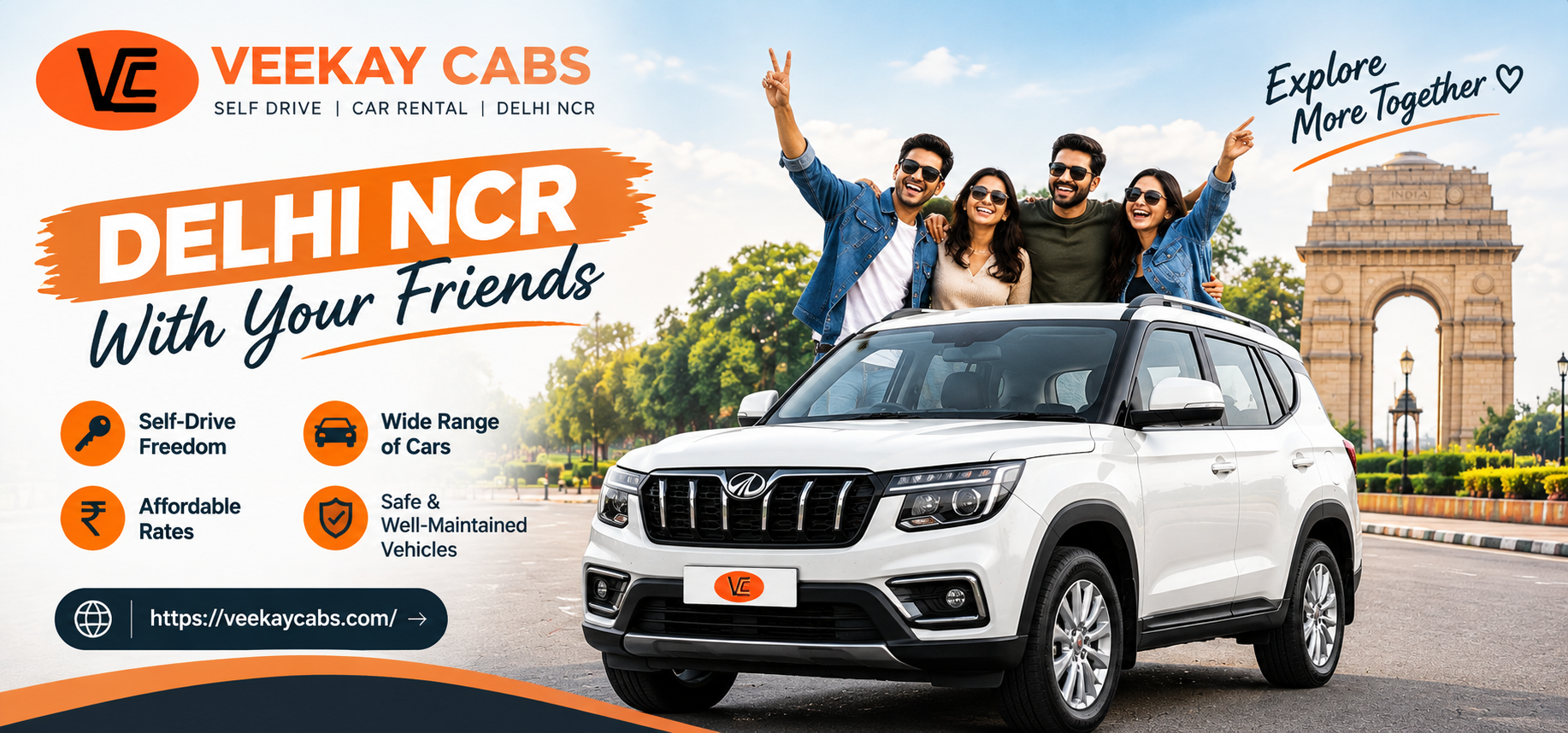 7 Seater Self Drive Car Rental in Delhi NCR | Veekay Cabs