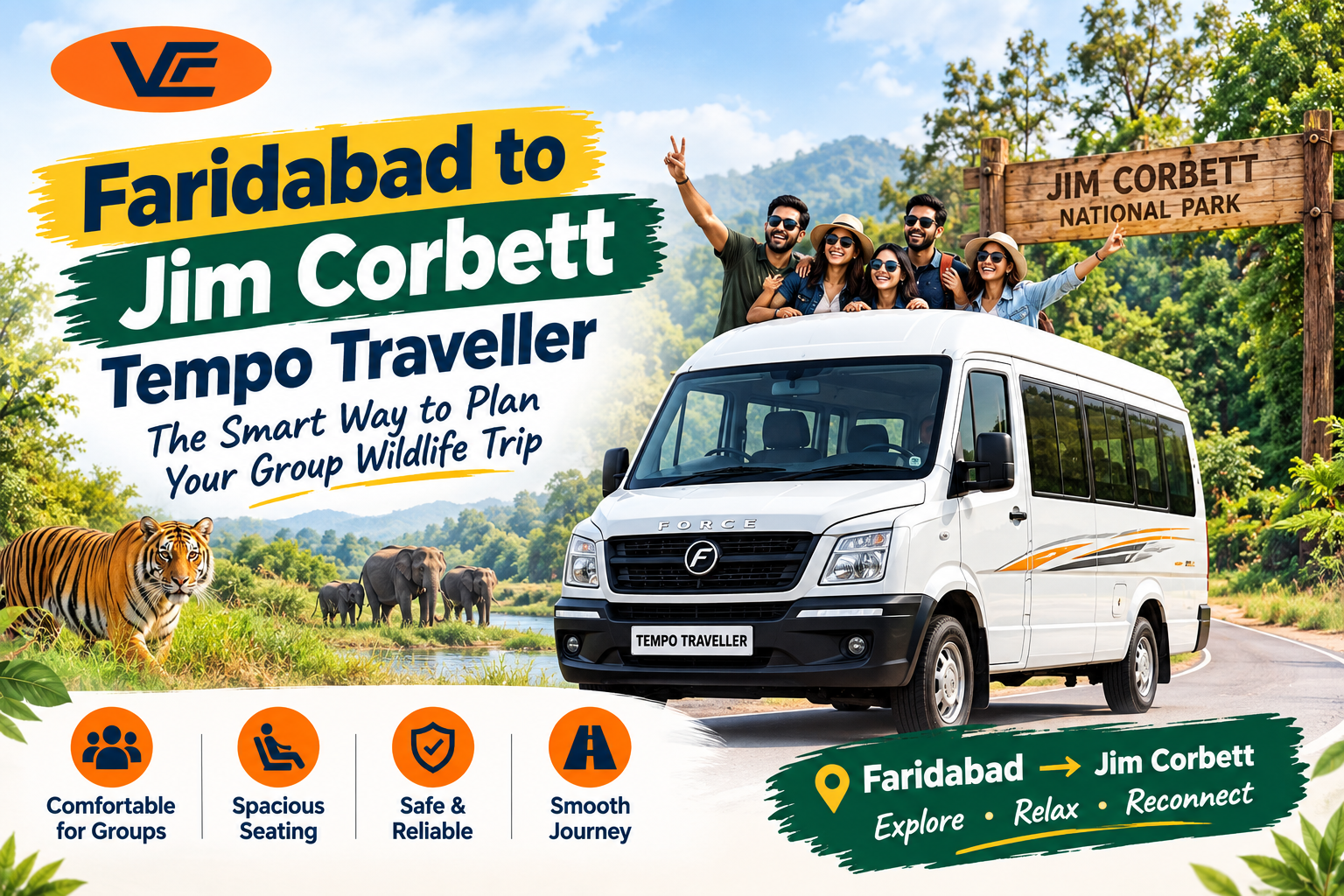 Faridabad to Jim Corbett Tempo Traveller: The Smart Way to Plan Your Group Wildlife Trip