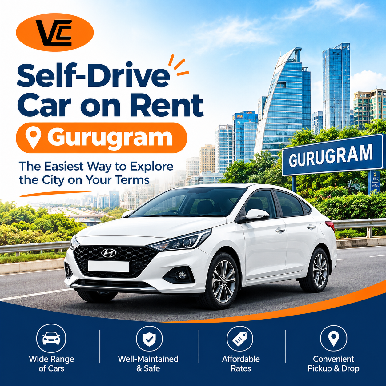 Self-Drive Car on Rent Gurugram: The Easiest Way to Explore the City on Your Terms