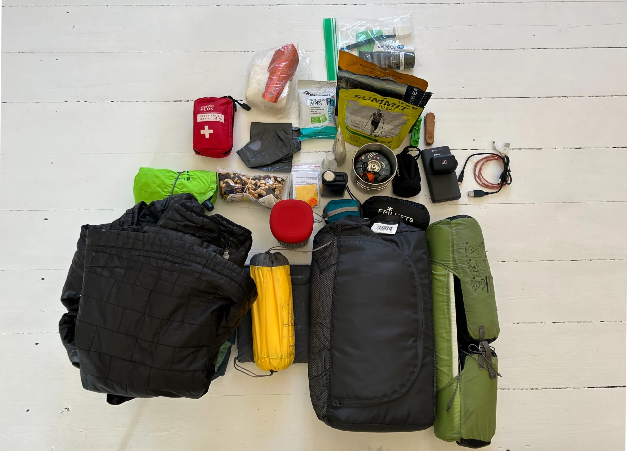 Udstyr til en overnatningstur på cykel