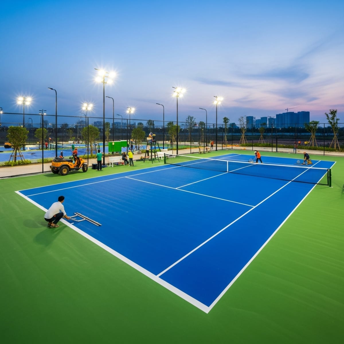 Thi công sân Tennis Thủ Đức