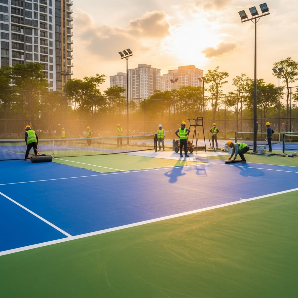 Xây sân Tennis Thủ Đức