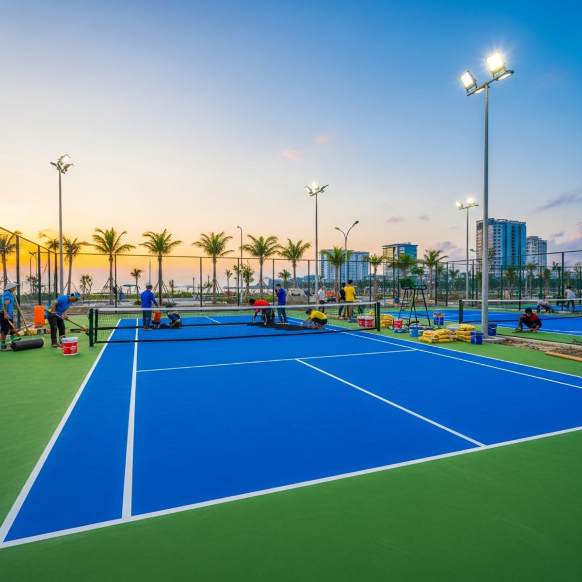 Thi công sân Pickleball Tuy Hoà