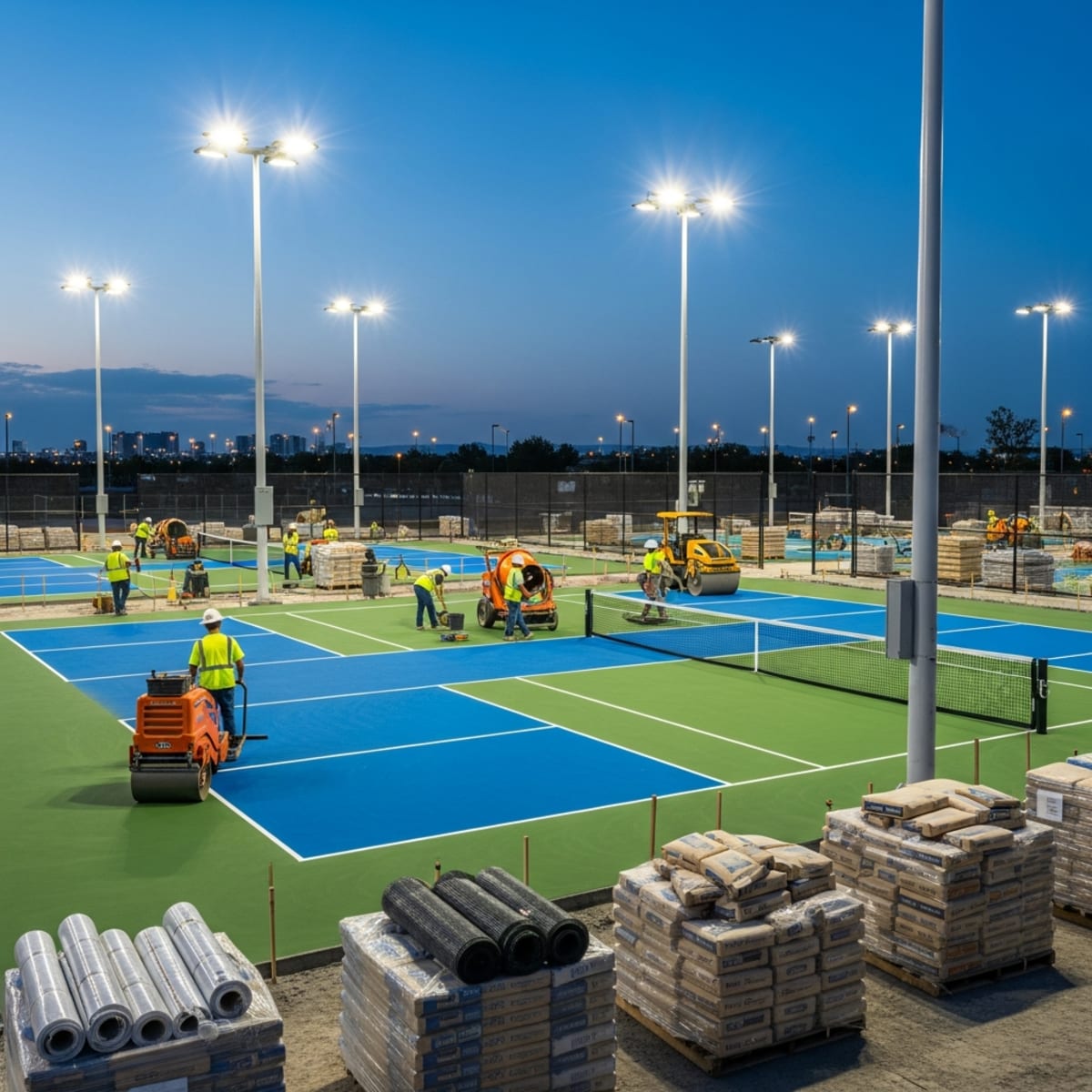Thi công sân Pickleball