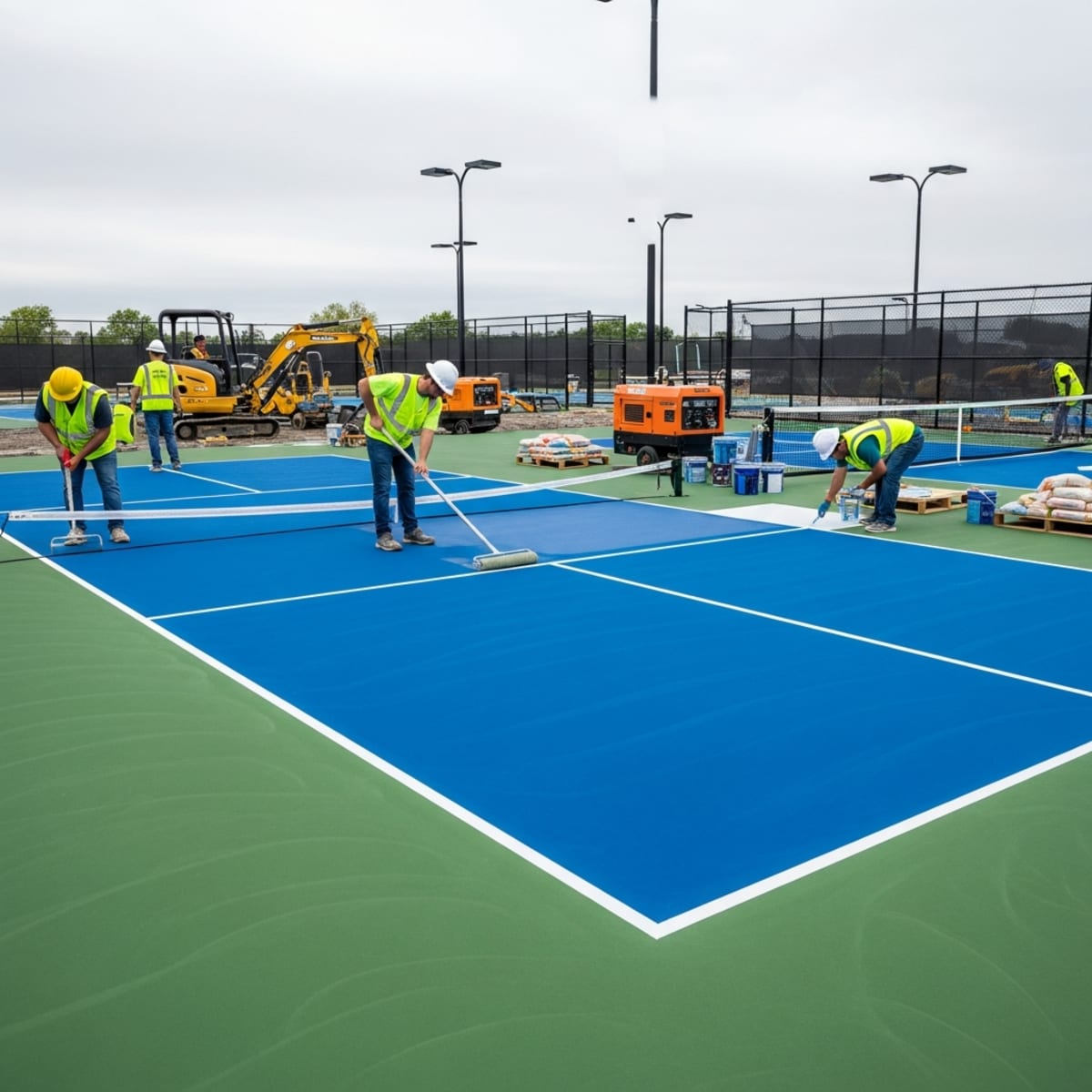 Thi công sân Pickleball