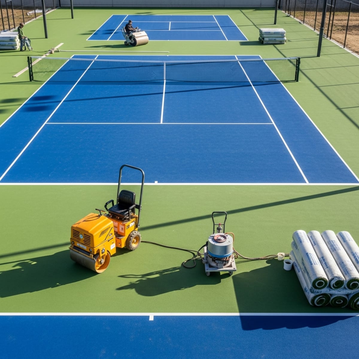 Thi công sân Tennis