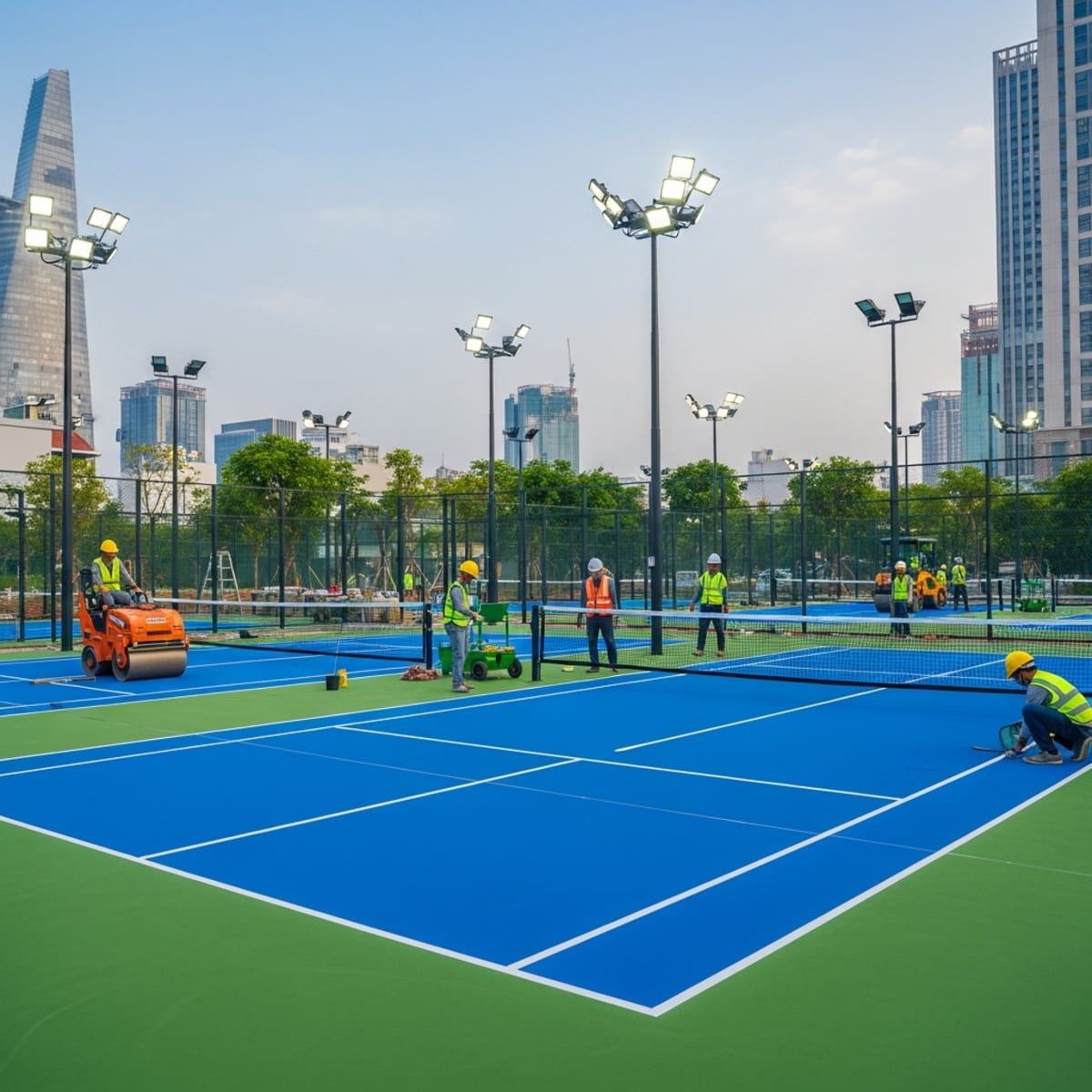 Thi công sân Pickleball TPHCM