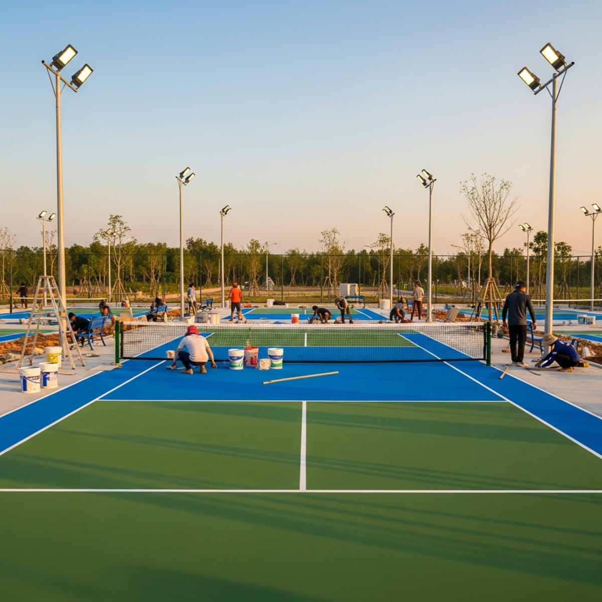 Thi công sân Pickleball Daklak