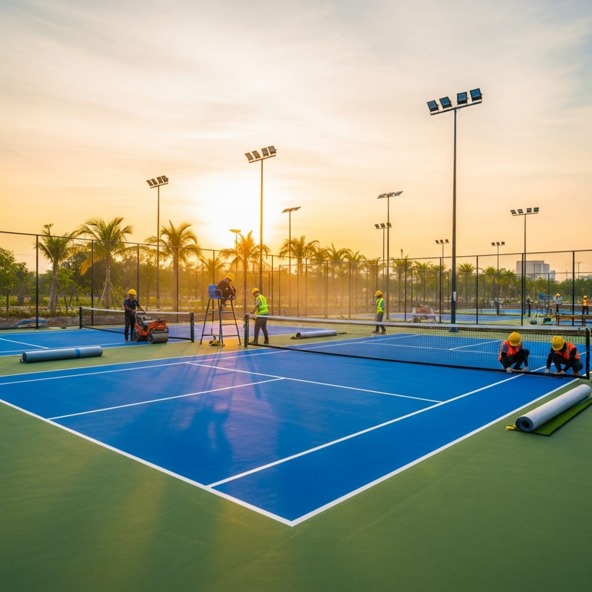 Thi công sân Pickleball Daklak