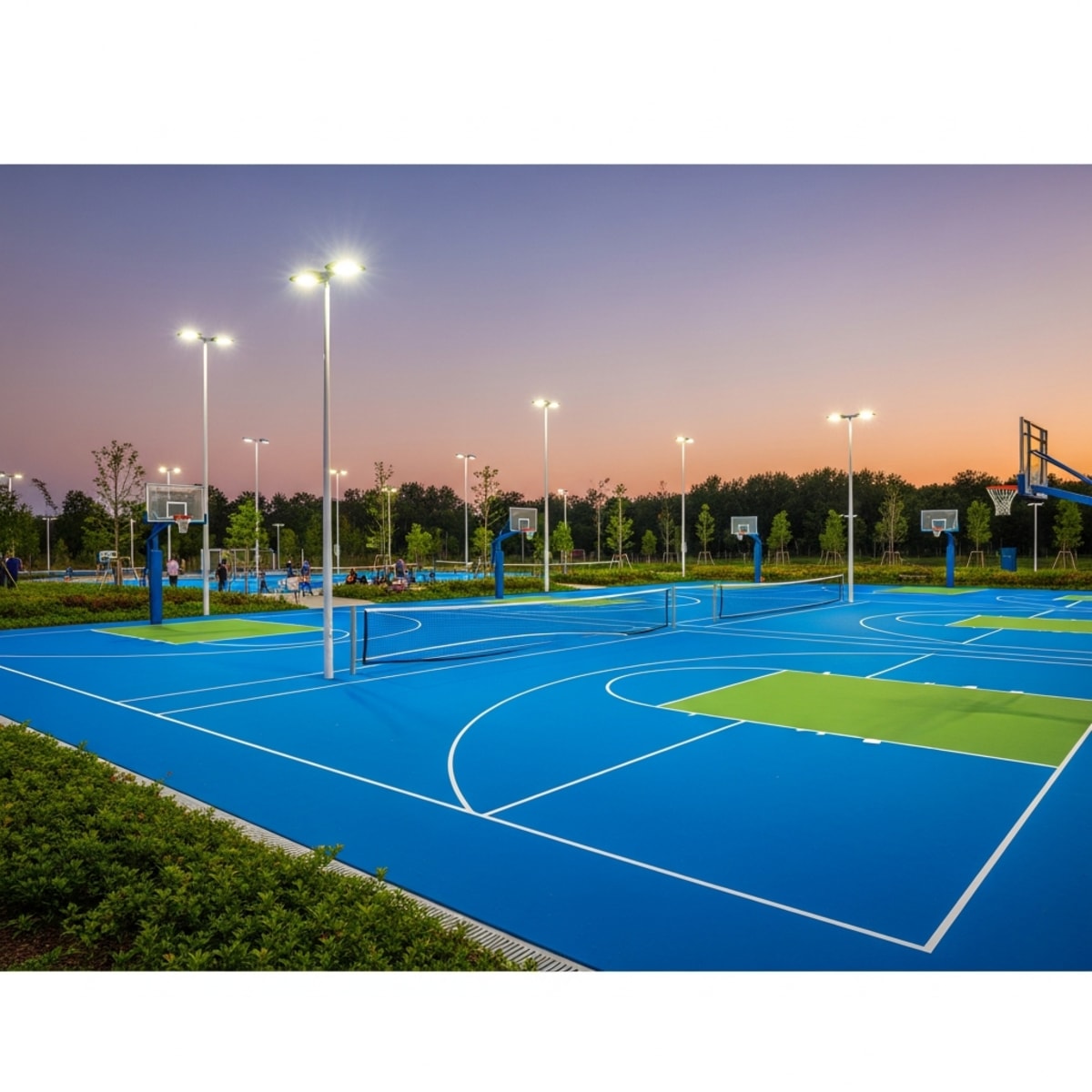 Xây dựng sân đa năng bền đẹp