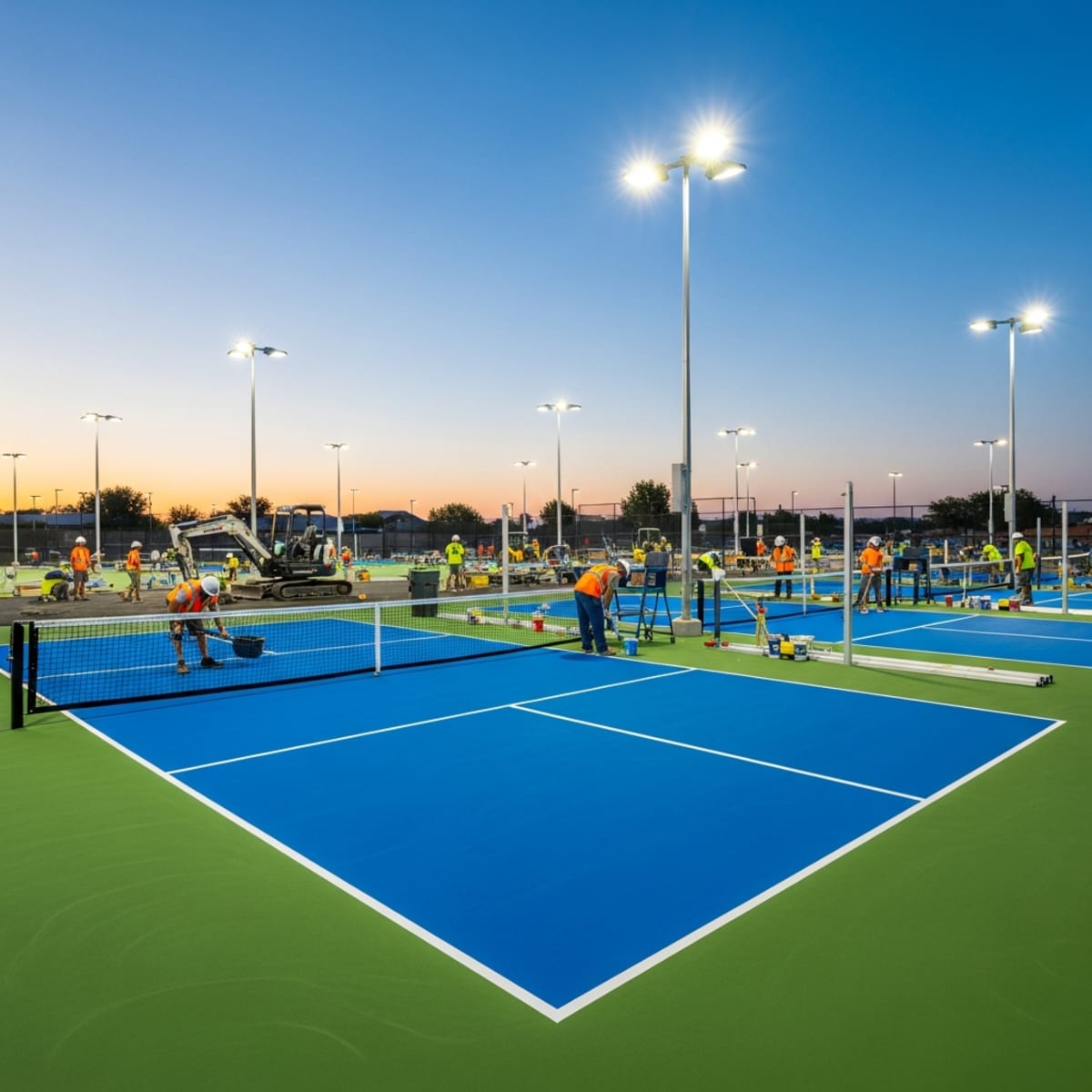 Hình minh họa mặt bằng sân Pickleball