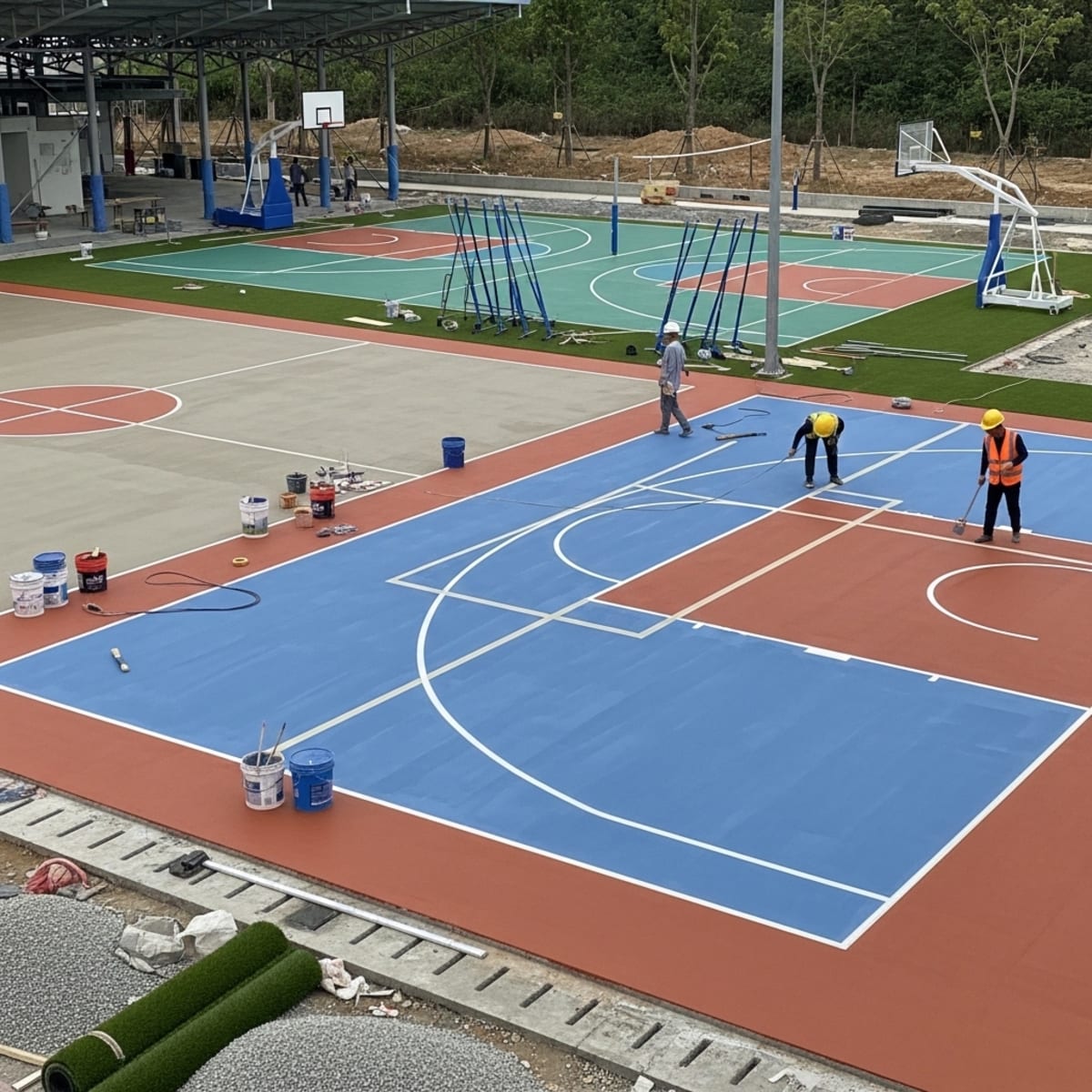 Quy trình khảo sát địa hình chuẩn bị cho dự toán sân thể thao