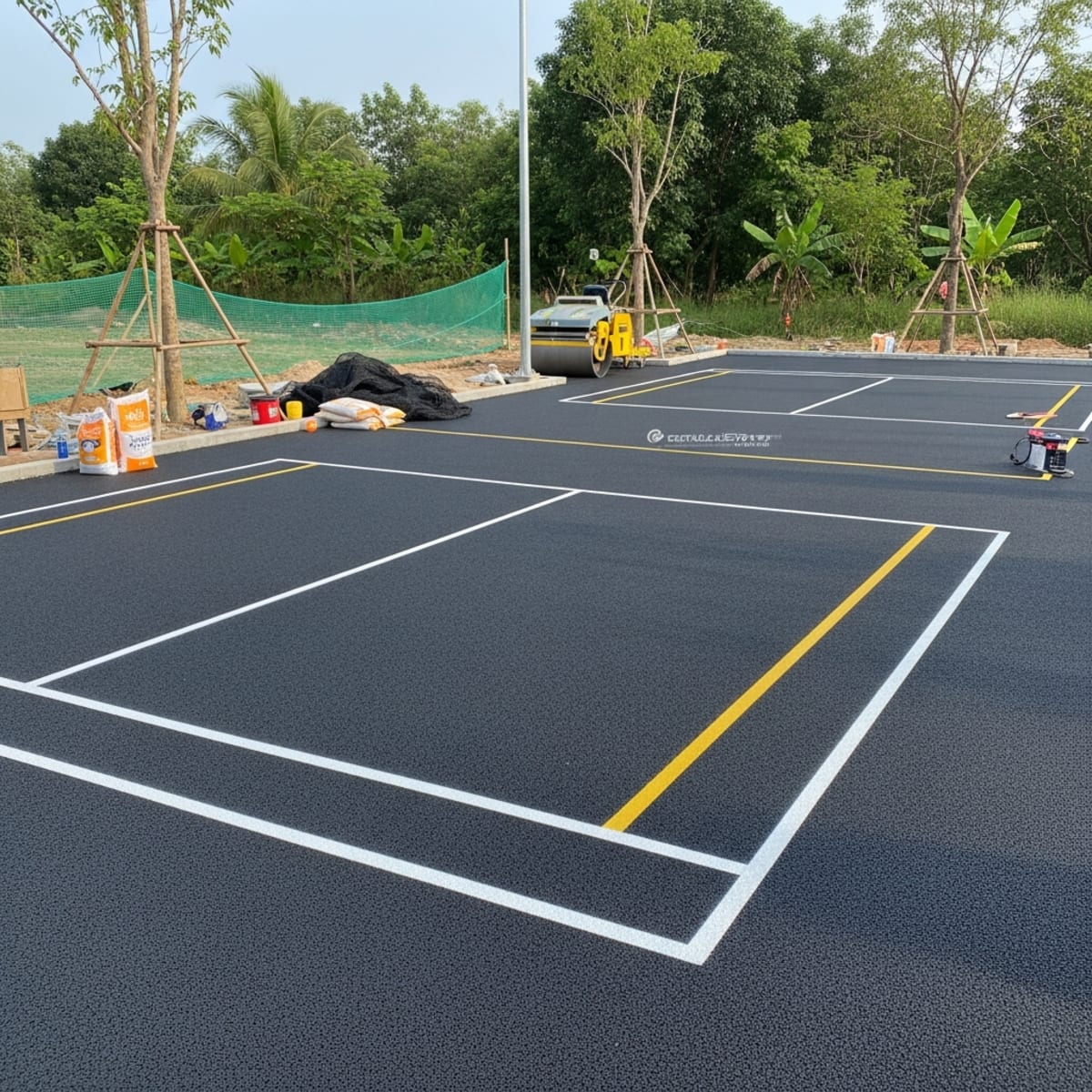 Thi công sân pickleball