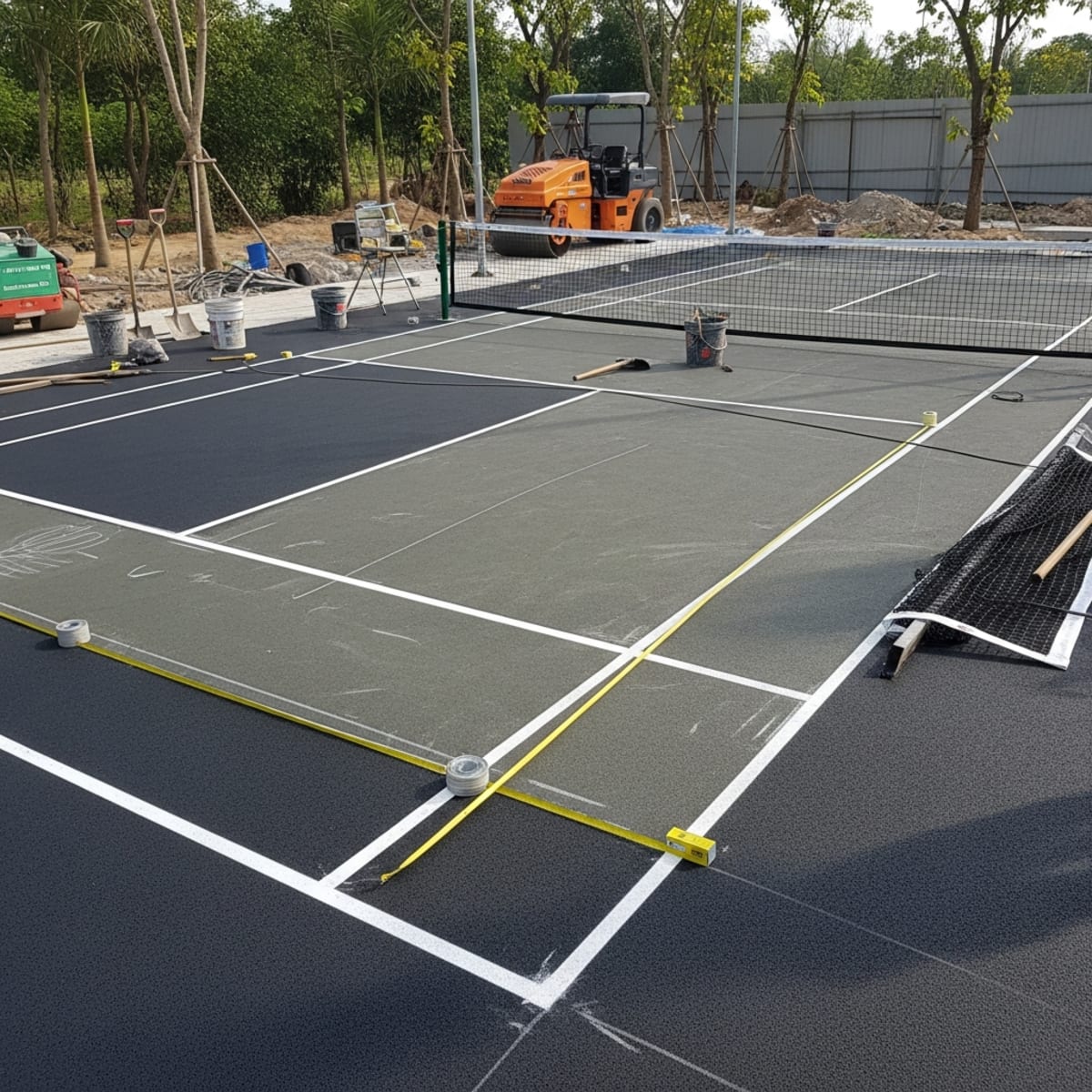 Thi công sân pickleball