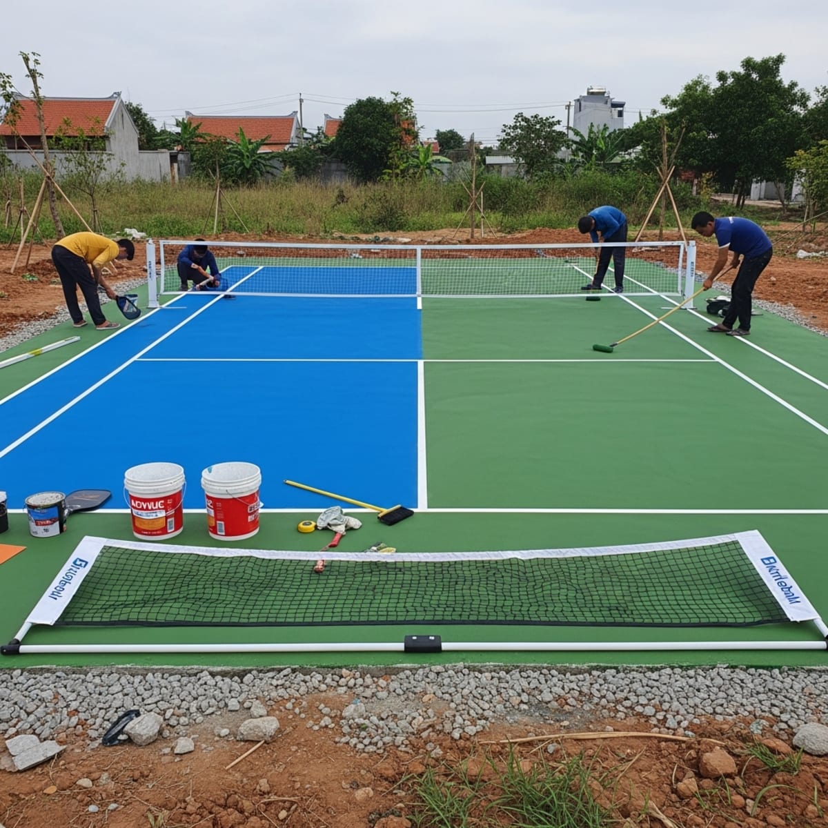 Sơn acrylic sân pickleball