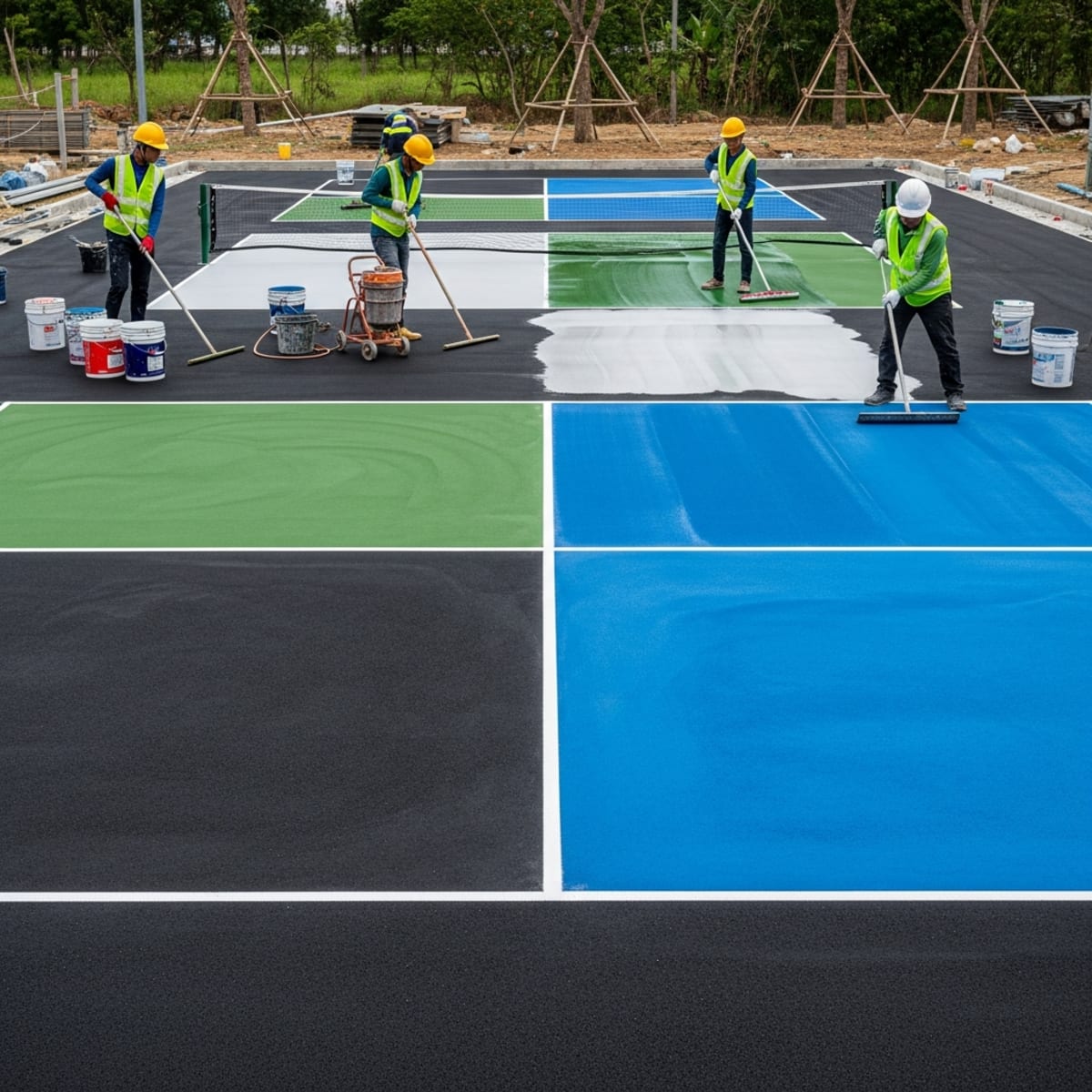 Sơn acrylic sân pickleball