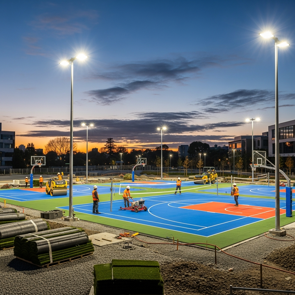 Đơn vị thi công sân đa năng uy tín TTP SPORTS