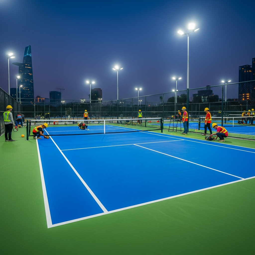 Thi công sân Pickleball TPHCM