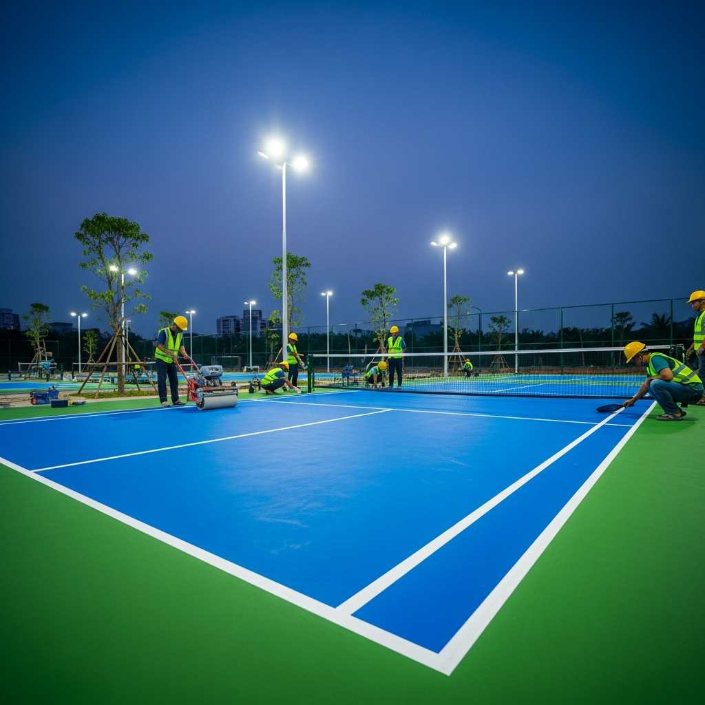 Thi công sân Pickleball Daklak