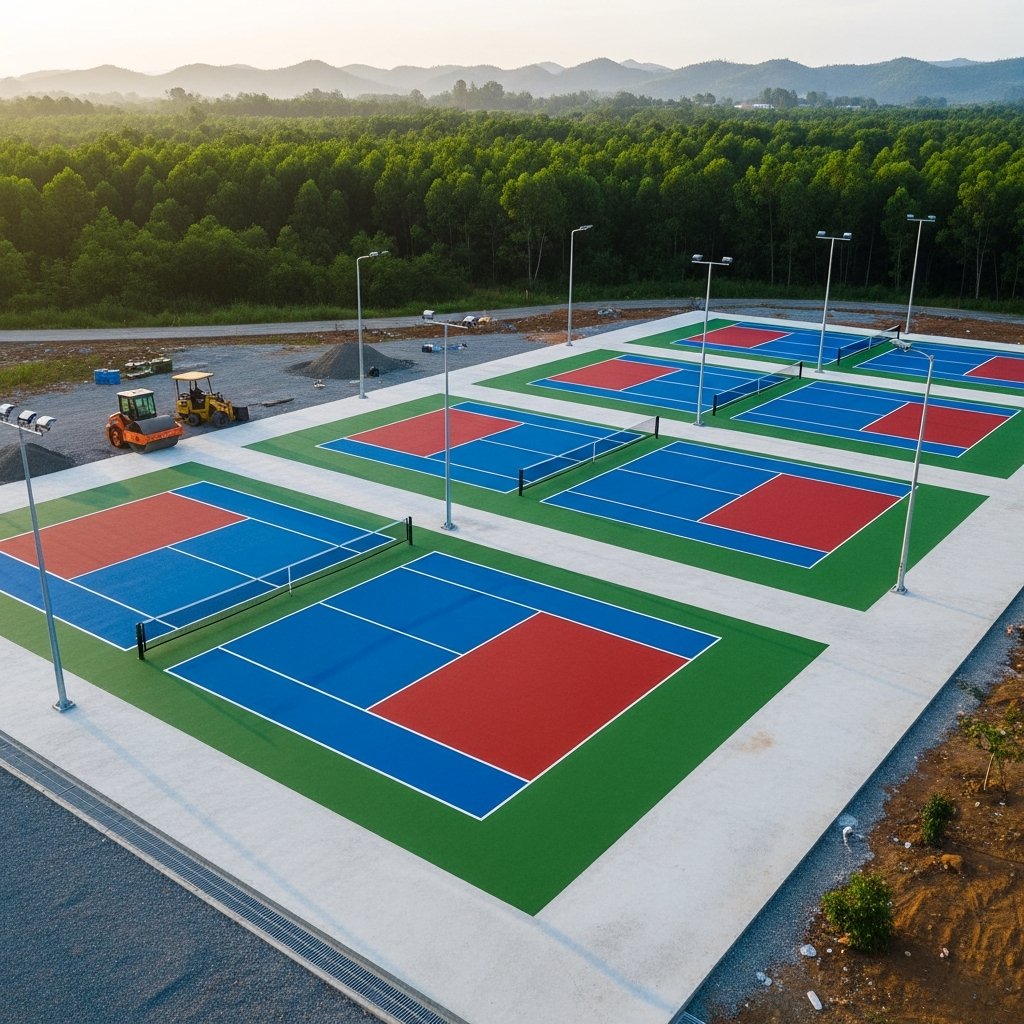 Thi công sân Pickleball Daklak