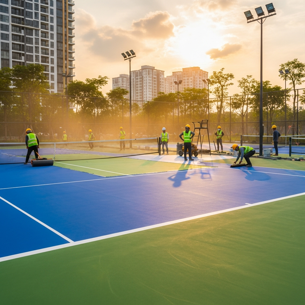Xây sân Tennis Thủ Đức