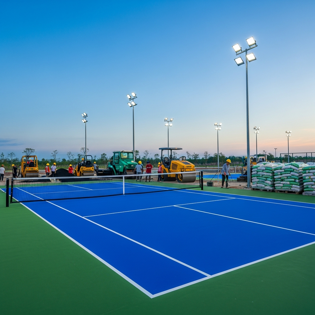 Thi công sân Pickleball Tuy Hoà