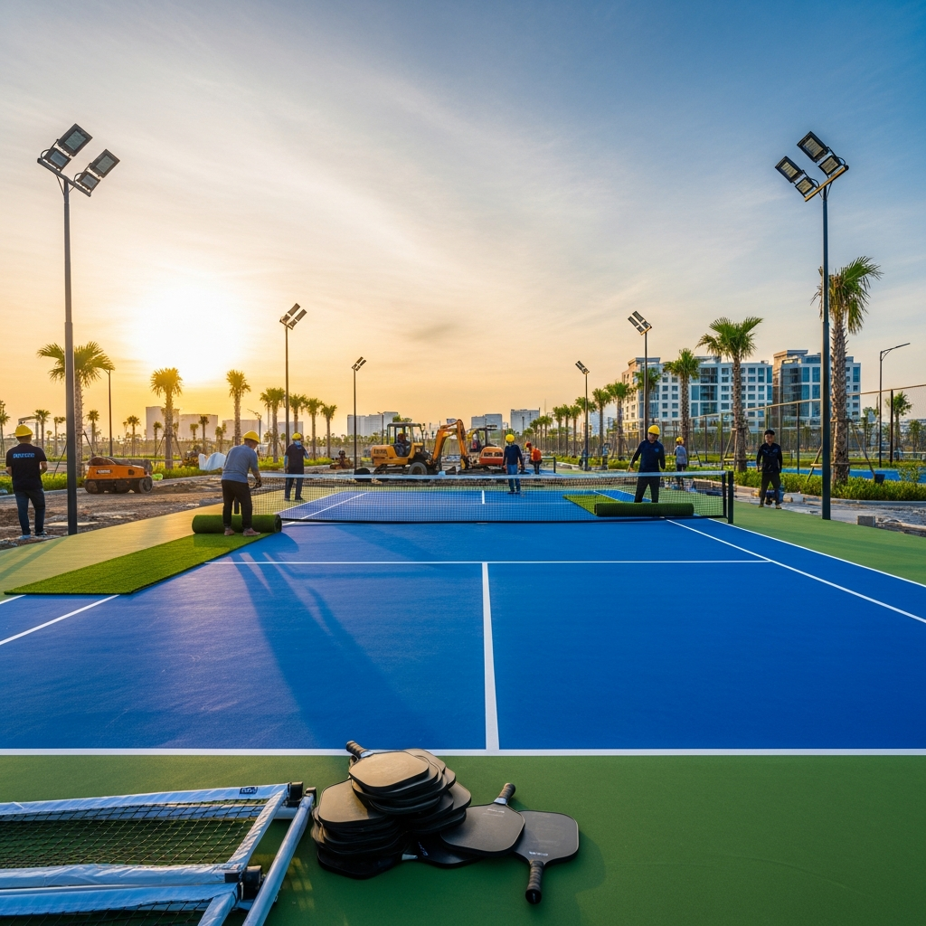 Thi công sân Pickleball Tuy Hoà