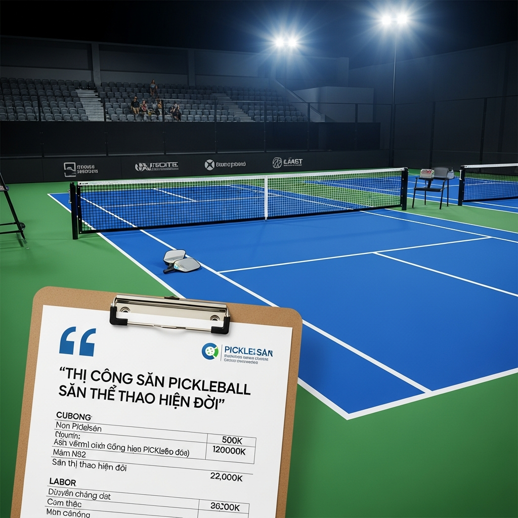 Báo giá thi công sân Pickleball