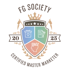 FG Society Certified Master Marketer badge, 2025