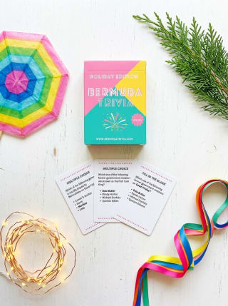 Bermuda Trivia Holiday Edition flat lay