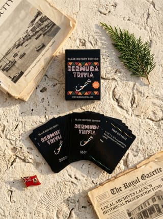Bermuda Trivia Black History Edition flat lay