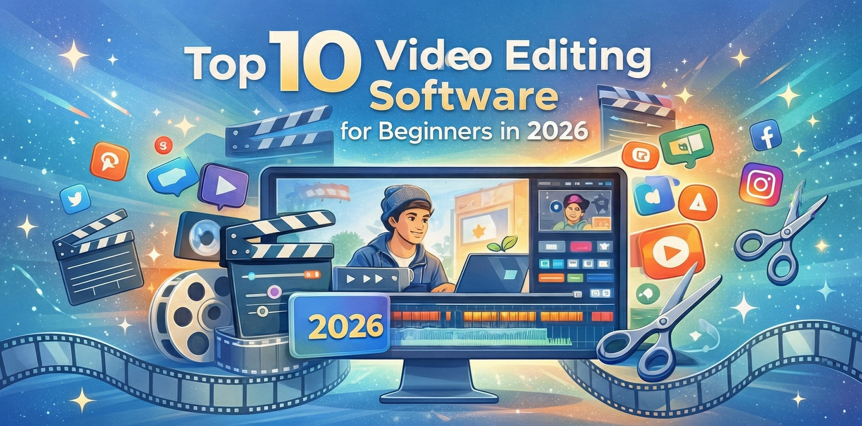 Top 10 Video Editing Software for Beginners in 2026