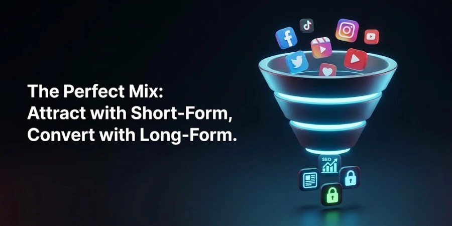 The smartest brands use both Long-Form Content & Short-Form Content for Traffic and Conversions.