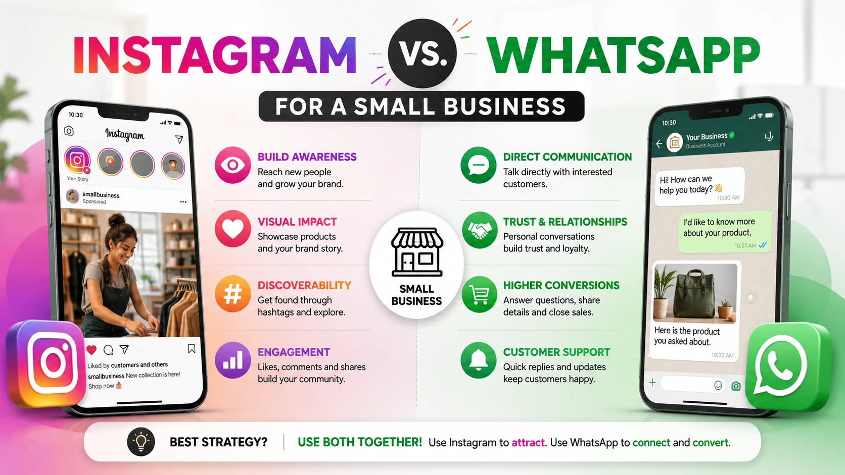 WhatsApp vs Instagram for Small Businesses: Which Platform Converts Better in 2026?