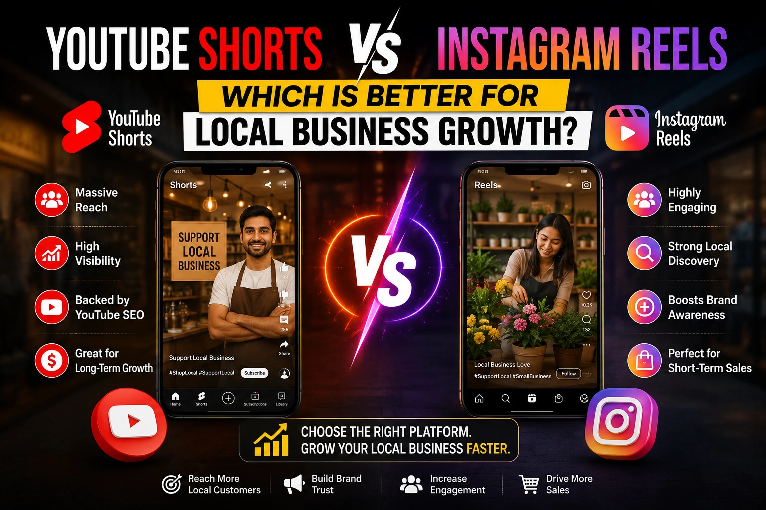YouTube Shorts vs Instagram Reels: Which Is Better for Local Business Growth?