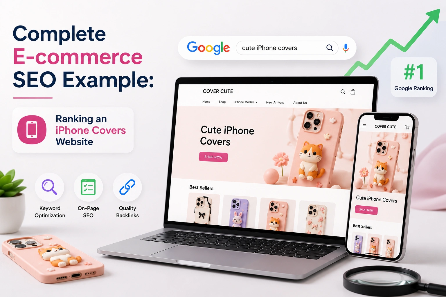 Complete E-commerce SEO Example Ranking an iPhone Covers Website