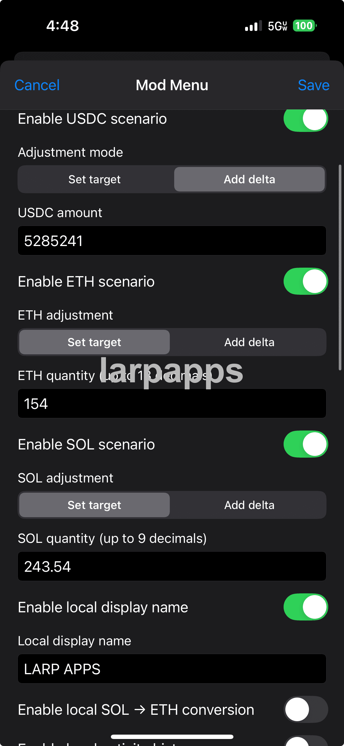 Coinbase portfolio balance and display name controls preview
