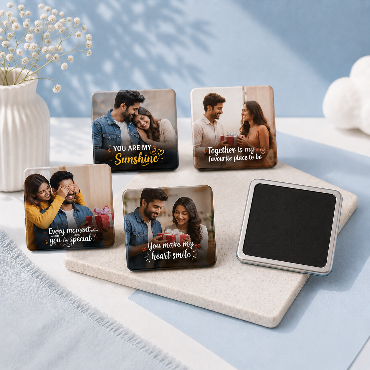 Square Shape Fridge Magnet Printing Hamilton | Custom Photo Magnets