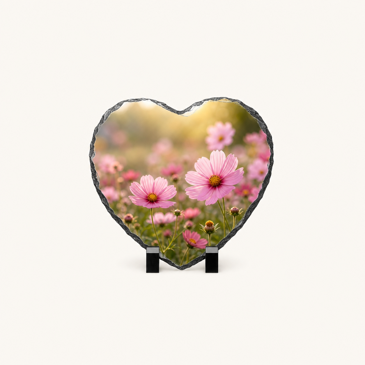Heart shape stone photo frame printing