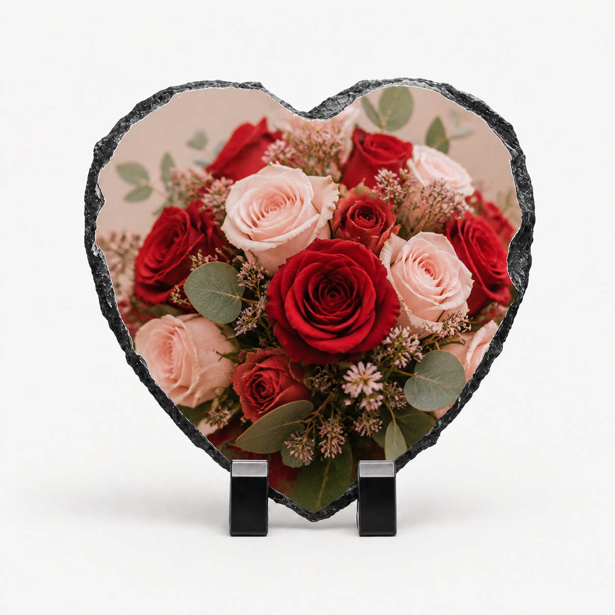 Heart shape stone photo frame printing