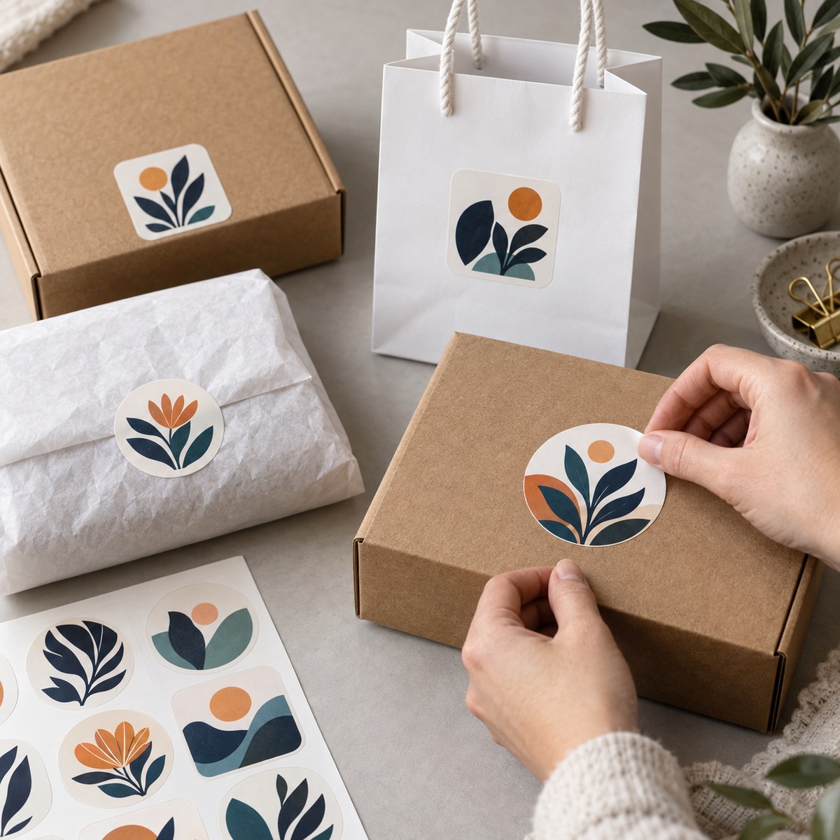 Custom Business Logo Stickers NZ | Packaging Stickers
