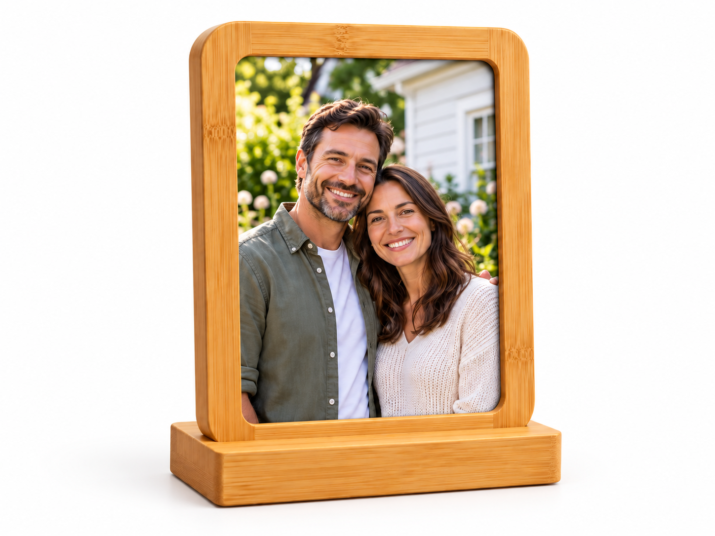 Personalised Heart-Shaped Stone Photo Frame