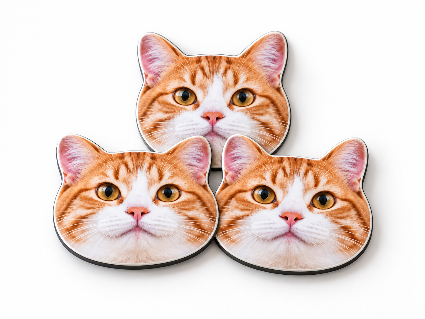 Personalised Cat-Shaped Photo Magnets