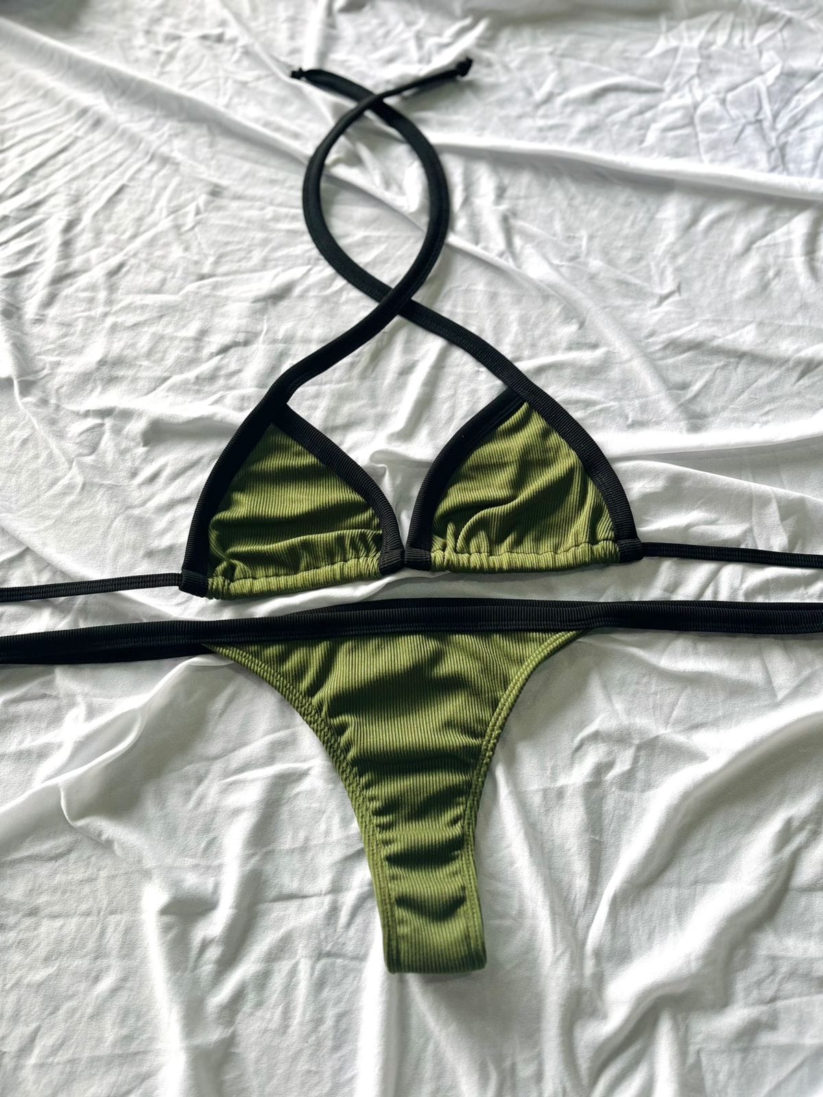 Bikini Cora Morley - Verde Militar con Negro