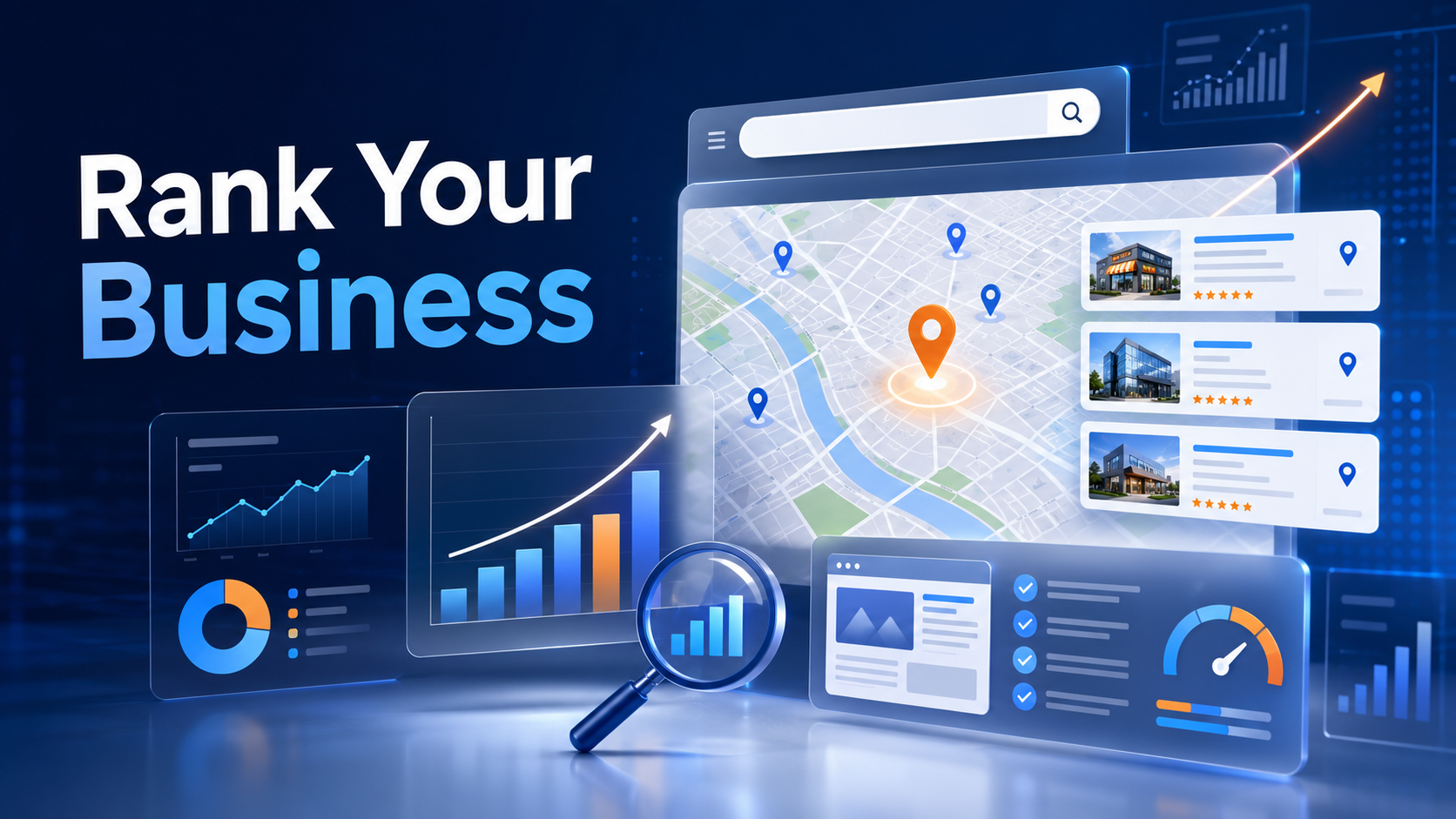 SEO team providing Local SEO services in Ranchi and reviewing a business map listing