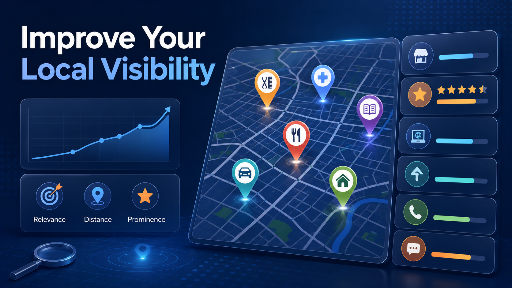 SEO team providing Local SEO services in Ranchi and reviewing a business map listing