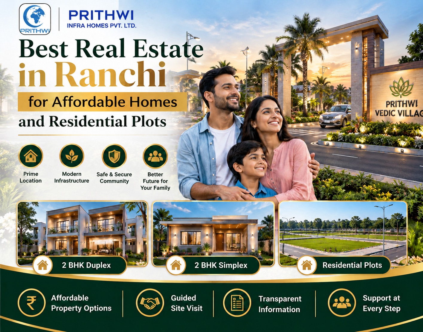 Best real estate in Ranchi for affordable homes and residential plots