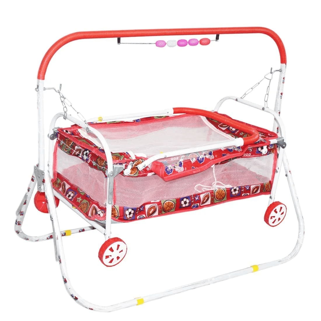 CozyNest Portable Baby Cradle Red